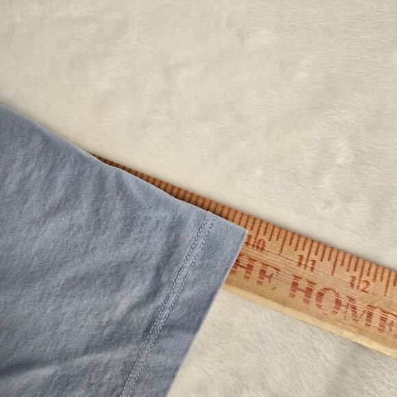 Madewell Women’s Side-Cinch Puff Sleeve Light Blue Cotton Tee XXS NWOT - Picture 9 of 15